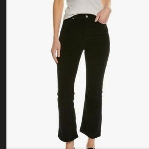7 for all mankind black ultra high rise slim kick corduroy jeans size 28